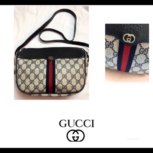 Gucci Authentic Vintage Monogramed Gucci Crossbody/Strap Purse Luxury Timeless - Picture 1 of 8